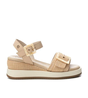 Carmela Leather Women's Wedge Sandals By Xti