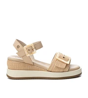Carmela Leather Women's Wedge Sandals By Xti