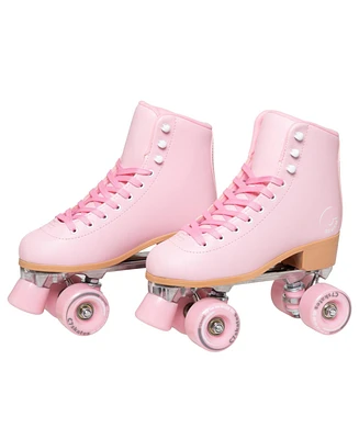 C7skates Forget Me Not Quad Roller Skates (Cherry Blossom, Women's 5 / Youth 4)