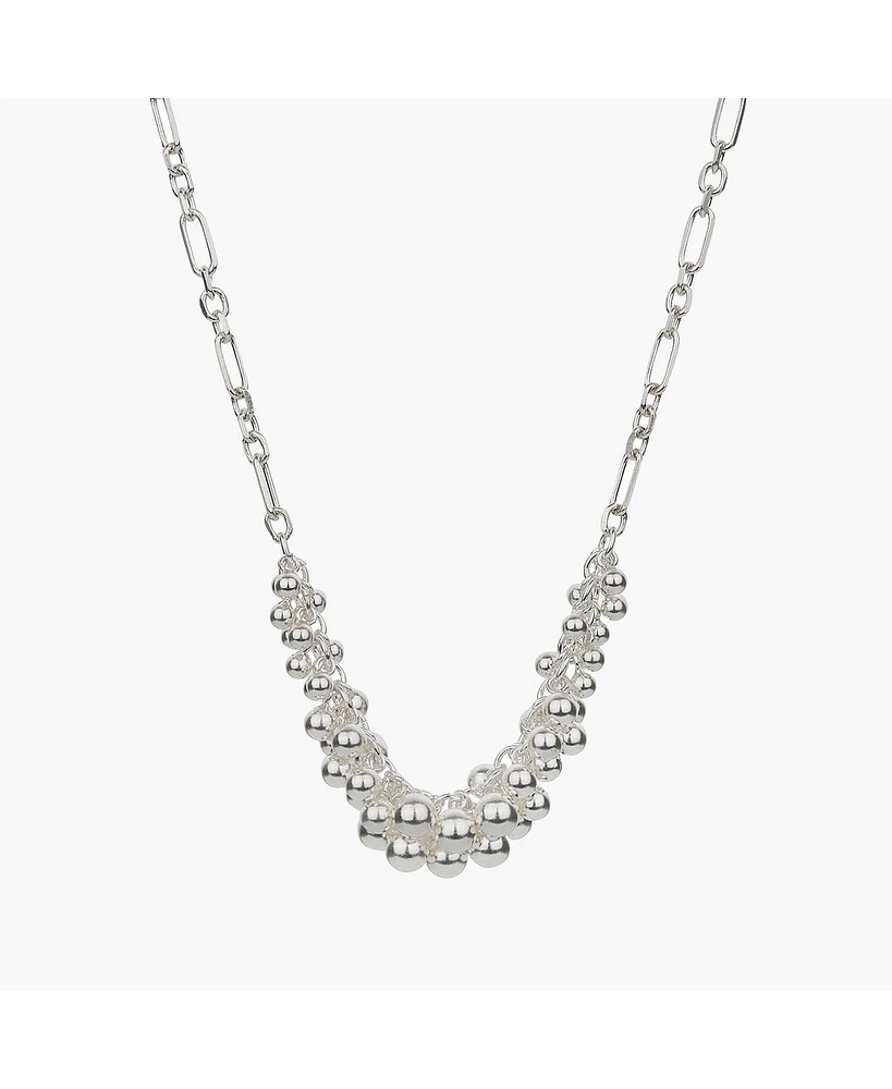 Sterling Silver Vivienne Statement Bouquet Chain Necklace