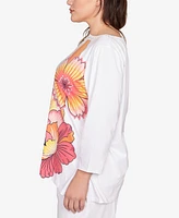 Ruby Rd. Plus Floral Pop Knit Top