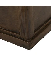 56" Rectangular Outdoor 50,000 Btu Propane Fire Pit, Brown Wood Pattern (Tank Cover not Included)