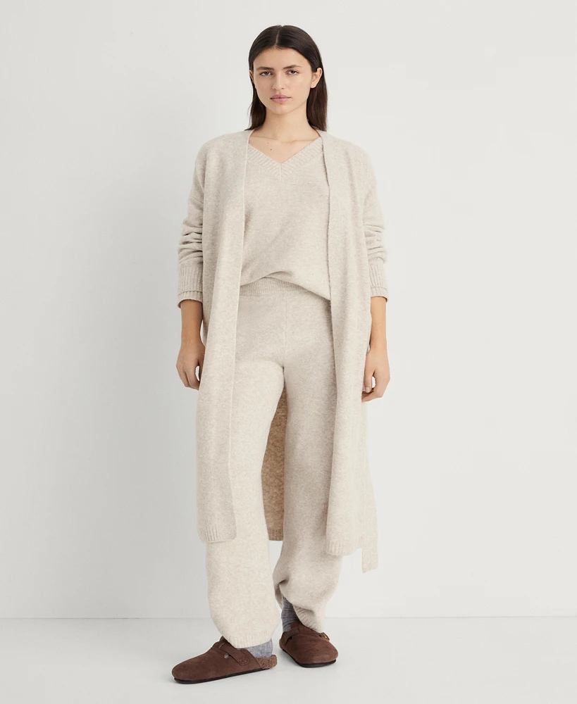 Mango Women's Long Knitted Cardigan Sweater