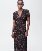 Mango Women's Midi Floral Dress
