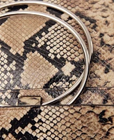 Mango Women's Animal-Print Leather Bag