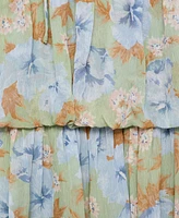 Mango Women's Gathered Waist Floral-Print Dress