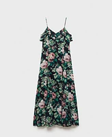 Mango Women's Ruffled Floral Print Dress