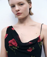Mango Women's Long Floral-Print Dress