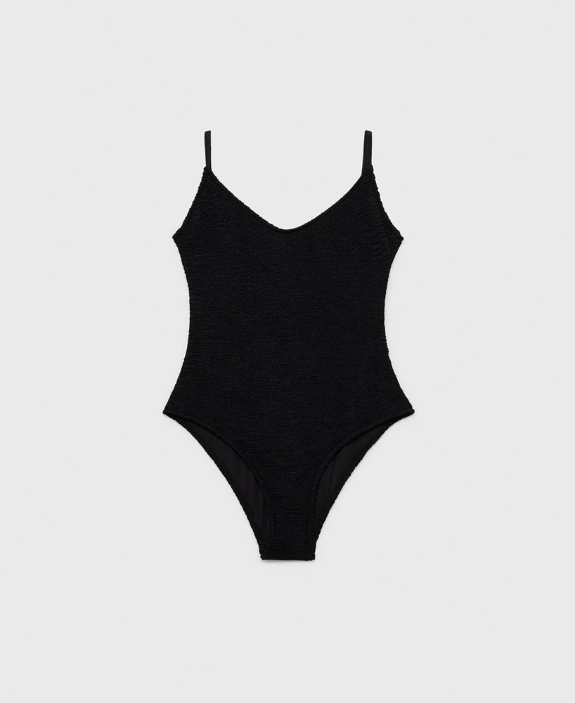 Mango Women's Ribbed Strap Swimsuit