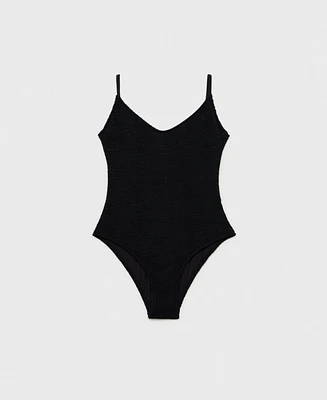 Mango Women's Ribbed Strap Swimsuit