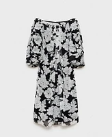Mango Women's Floral Strapless Dress