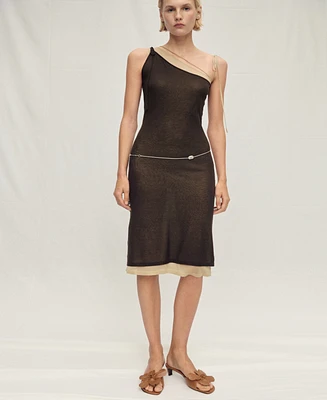 Mango Women's Combined Lyocell Knit Dress