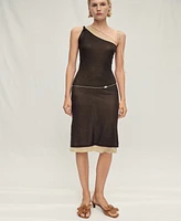 Mango Women's Combined Lyocell Knit Dress