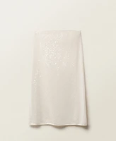 Mango Women's Sequin Pencil Knit Skirts