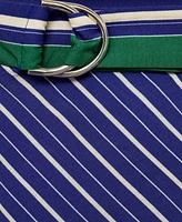 Mango Women's Belt Striped Midi Skirts
