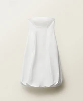 Mango Women's Puffed Hem Strapless Dress