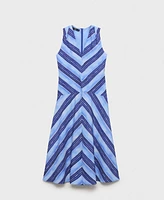 Mango Women's Striped Flared Dress