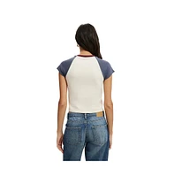 Cotton On Women's Retro Raglan Graphic Tee