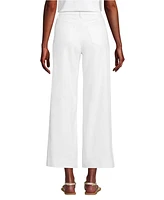 Lands' End Women's Denim High Rise Wide Leg Crop Jeans
