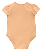 Guess Baby Girls 2-Piece Short Sleeve Bodysuit and Stretch Denim Overall Set