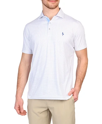 Tailorbyrd Men's Neon Grid Performance Polo