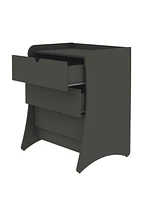 Manhattan Comfort 34.25" Wood Coney Mid-Century Modern 3-Drawer Dresser