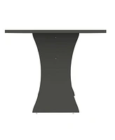 Manhattan Comfort 53.14" Wood Coney Mid-Century Modern Dining Table