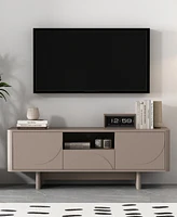 Manhattan Comfort 59" Wood Ella Modern 5-Shelf Tv Stand Fits TVs up to 55"