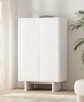 Manhattan Comfort 51.4" Wood Ella Modern 3-Shelf Accent Cabinet