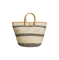 Balance Point Handwoven Straw Sisal Basket Tote Bag