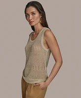 Donna Karan New York Women's Mixed-Stitch Sleeveless Knit Top