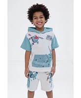 Teenage Mutant Ninja Turtles Toddler Boys French Terry Pullover Hoodie and Shorts Outfit Set