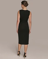 Donna Karan New York Women's Sleeveless Draped Skirt Dress