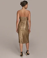 Donna Karan New York Women's Cowl-Neck Sleeveless Sequin Dress