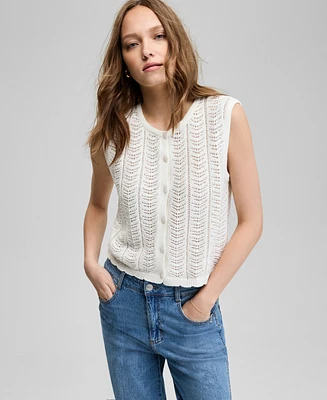 And Now This Women's Crochet Sweater Vest, Exclusively at Macy's