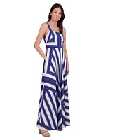 Eliza J Women's Printed Square-Neck Sleeveless Maxi Dress