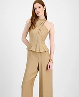 Tommy Hilfiger Women's Peplum Halter Jumpsuit