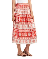 Bcx Juniors' Printed Linen-Blend Maxi Skirt
