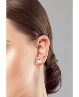 Rachel Zoe 14K Gold Plated Sterling Silver Puffy Square Studs