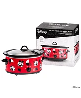 Uncanny Brands Mickey Mouse and Minnie Mouse 5-Quart Slow Cooker