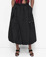 Dkny Women's Rumpled Tech Cargo Skirt