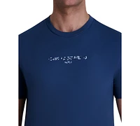 Karl Lagerfeld Paris Men's Short Sleeve Crewneck Raised Camo Logo T-Shirt