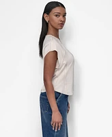 Dkny Women's Glazed Flutter-Sleeve Dressing Top