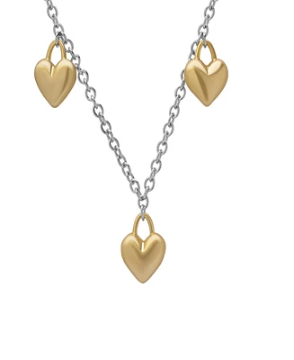 Macy's Women's Three Heart Short Pendent Necklace