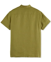 Scotch & Soda Men's Relaxed Fit Short Sleeve Linen Button-Front Shirt