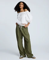Kenneth Cole Women's Pull-On Wide-Leg Drawstring Pants