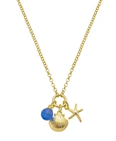 Unwritten Agate Sea Life Charm Necklace