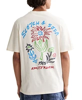 Scotch & Soda Men's Short Sleeve Double Graphic Crewneck T-Shirt