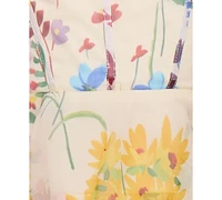 Alex & Sophia Juniors' Floral-Print Corset Mini Dress