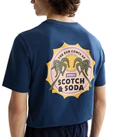 Scotch & Soda Men's Short Sleeve Double Graphic Crewneck T-Shirt
